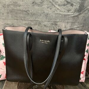 Kate Spade Black Tote with Pink Interior